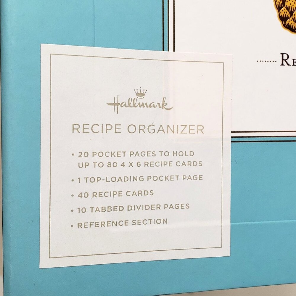 Hallmark Pineapple Recipe Organizer with Extra Recipe Cards - Picture 5 of 8